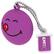 Front. EMTEC - Smiley World 8GB USB 2.0 Flash Drive - Purple.