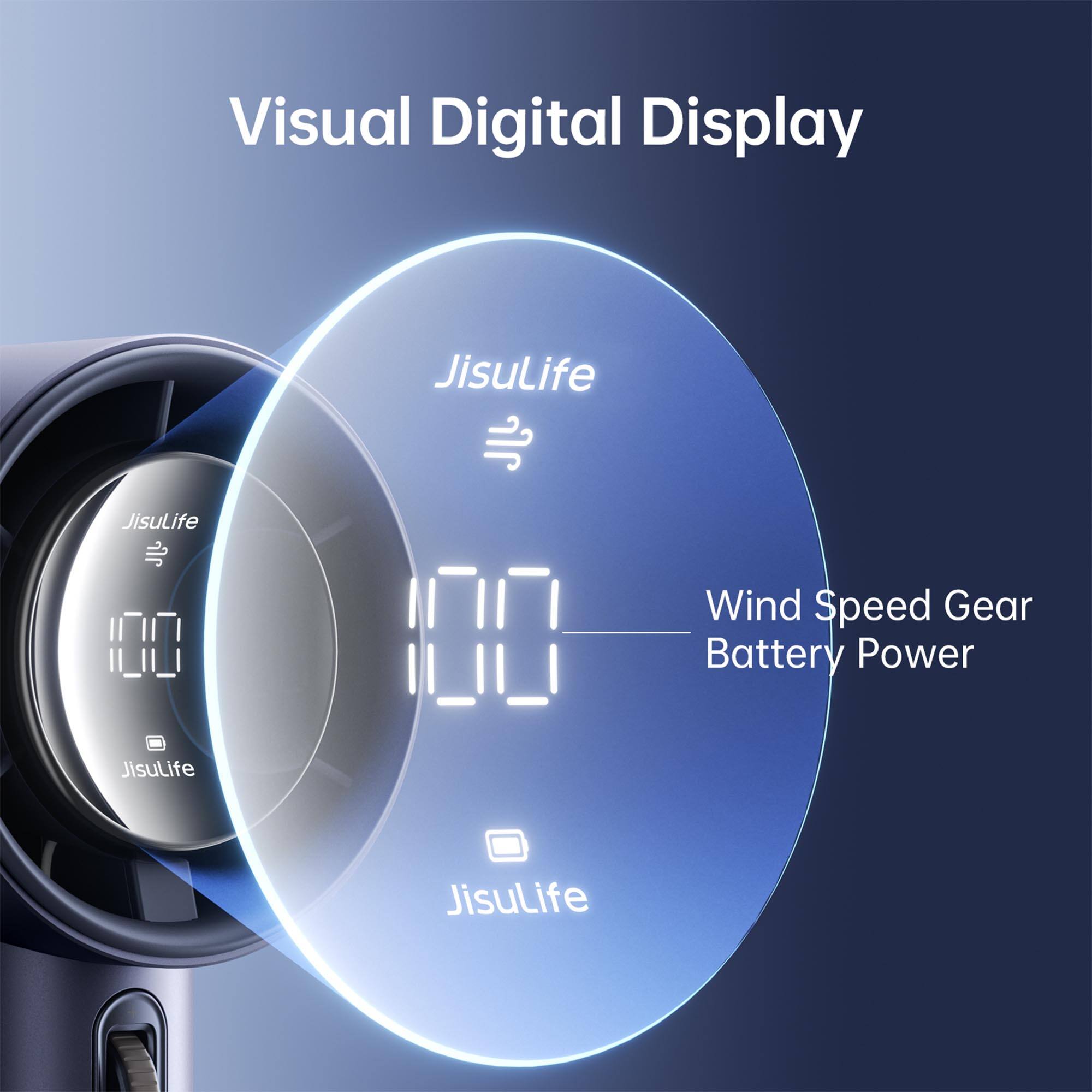 Visual Digital Display  
JisuLife  
Wind Speed Gear Battery Power