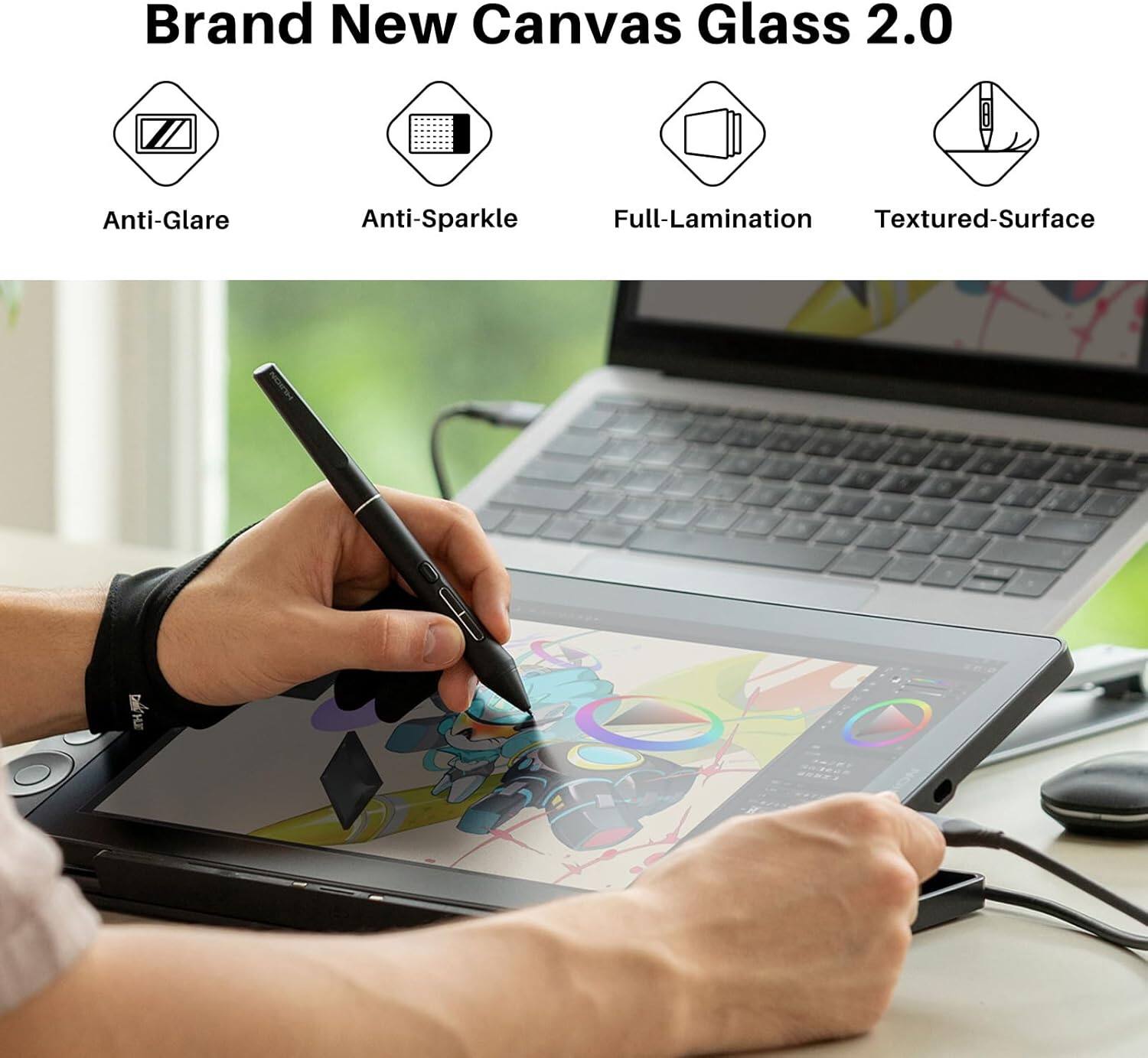 Brand New Canvas Glass 2.0 Anti-Glare Anti-Sparkle Full-Lamination Textured-Surface