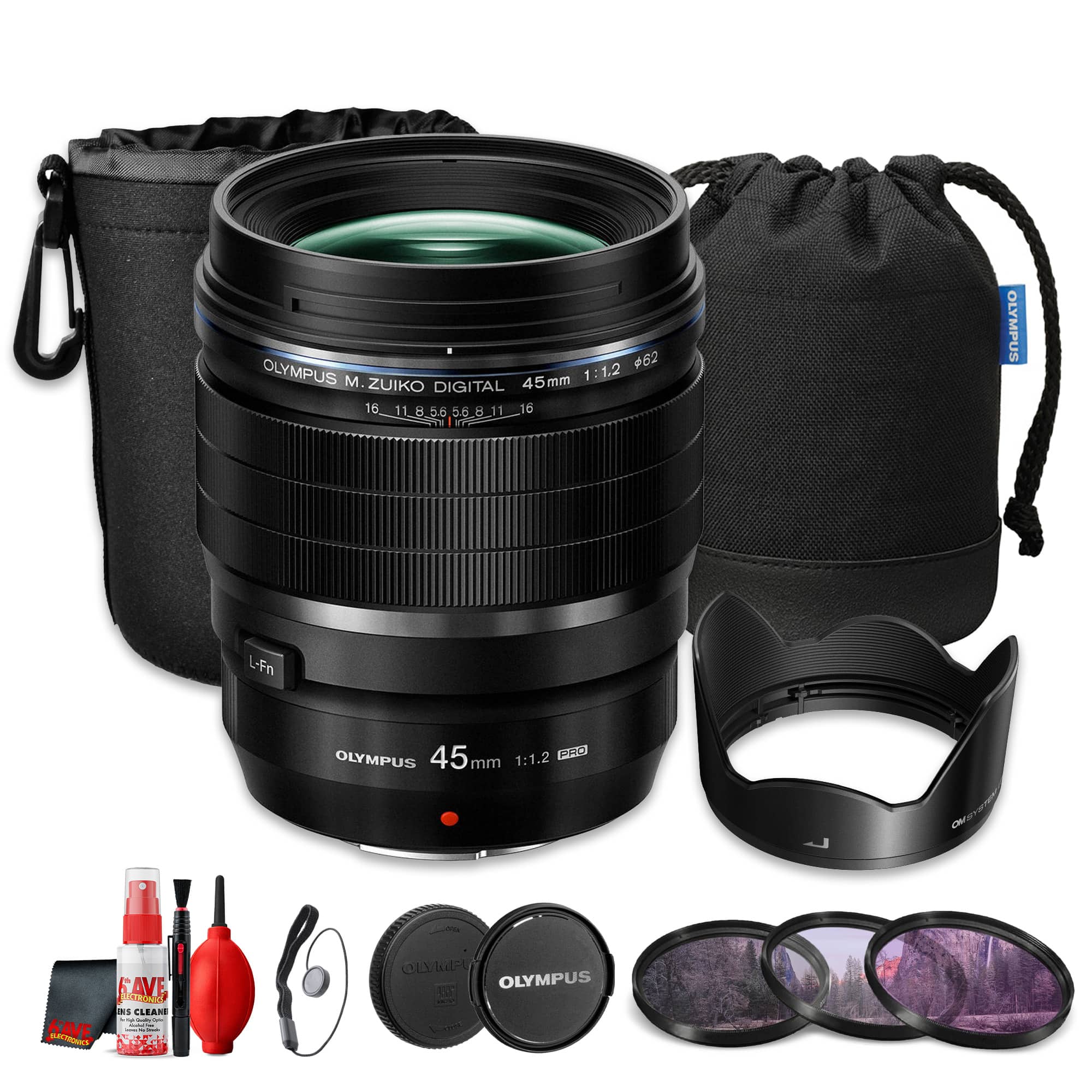 OM System - Olympus M.Zuiko Digital ED 45mm f/1.2 PRO Portrait Lens Micro Four Thirds(Bundle) - Black price history on PriceWatchPro