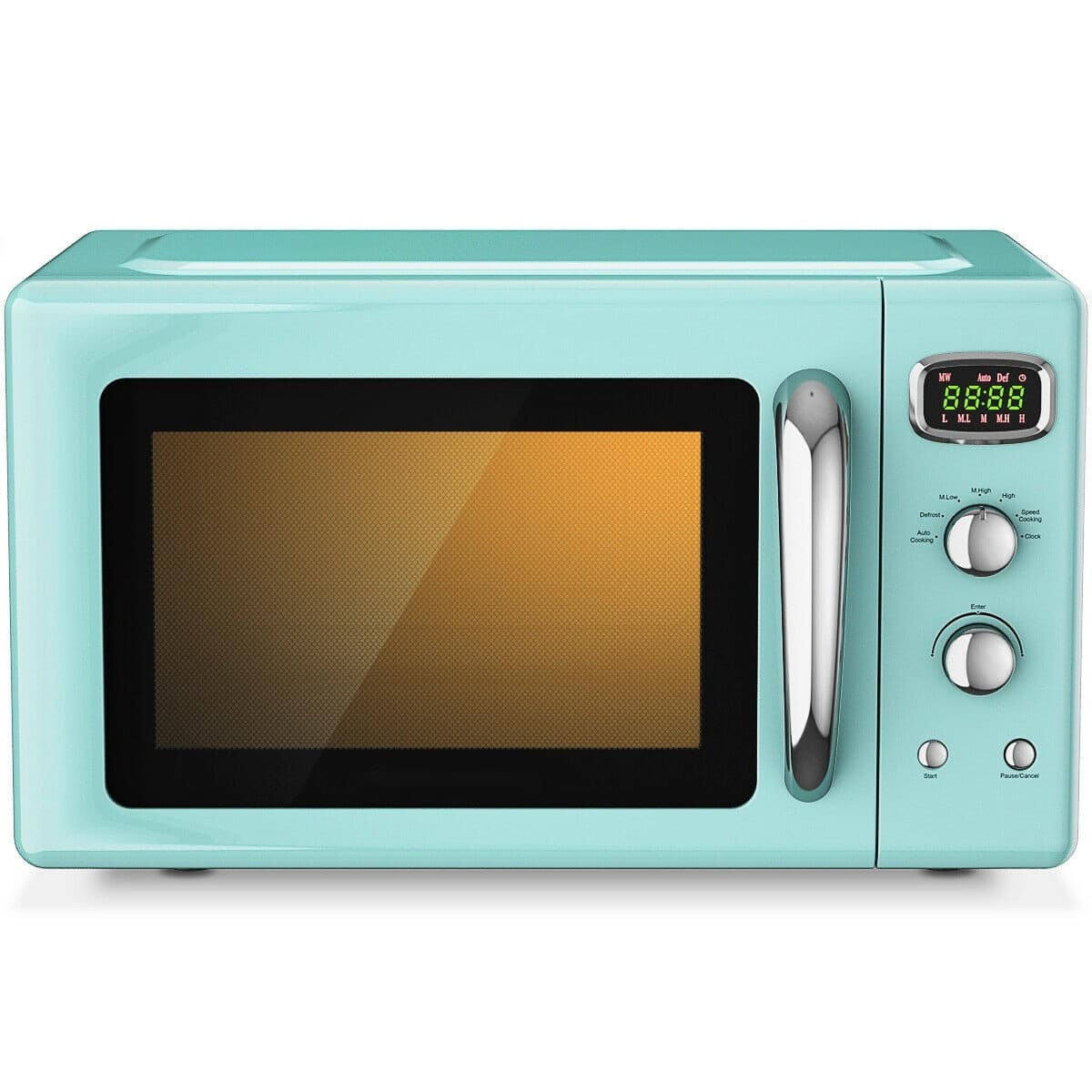 Sugift - 0.9 Cu.ft Retro Countertop Compact Microwave Oven - Green