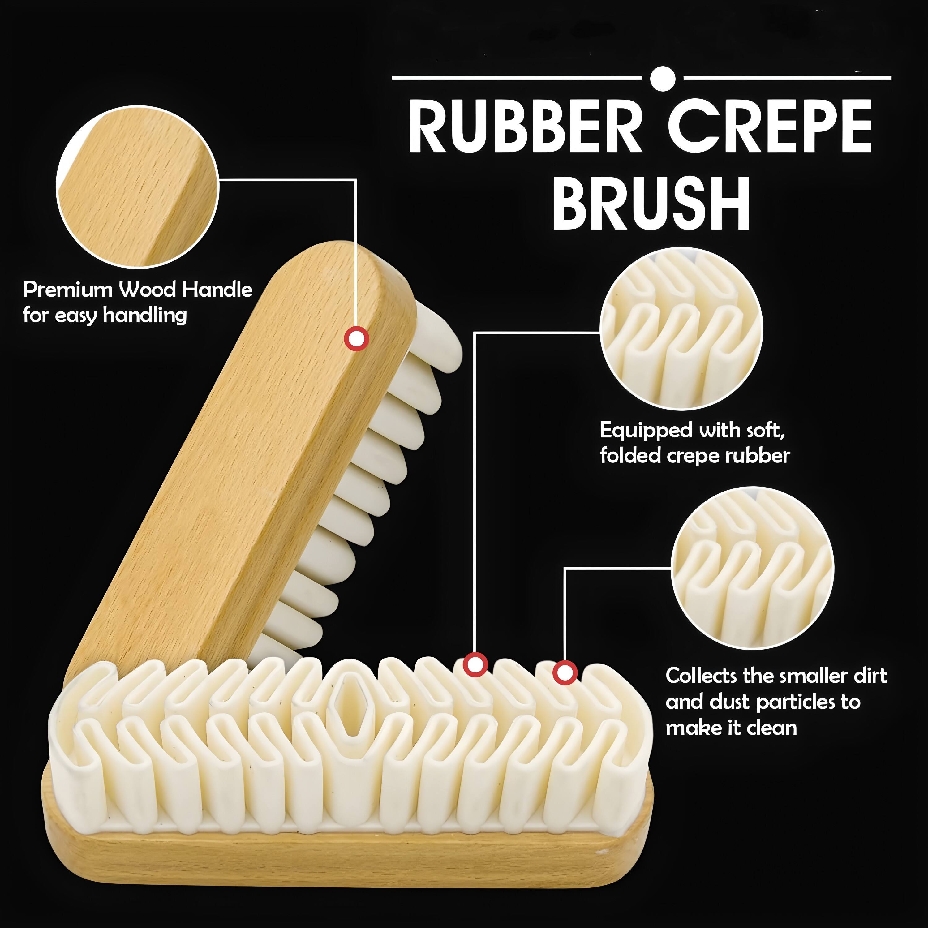 RUBBER CREPE BRUSH

- Premium Wood Handle for easy handling
- Equipped with soft, folded crepe rubber
- Collects the smaller dirt and dust particles to make it clean