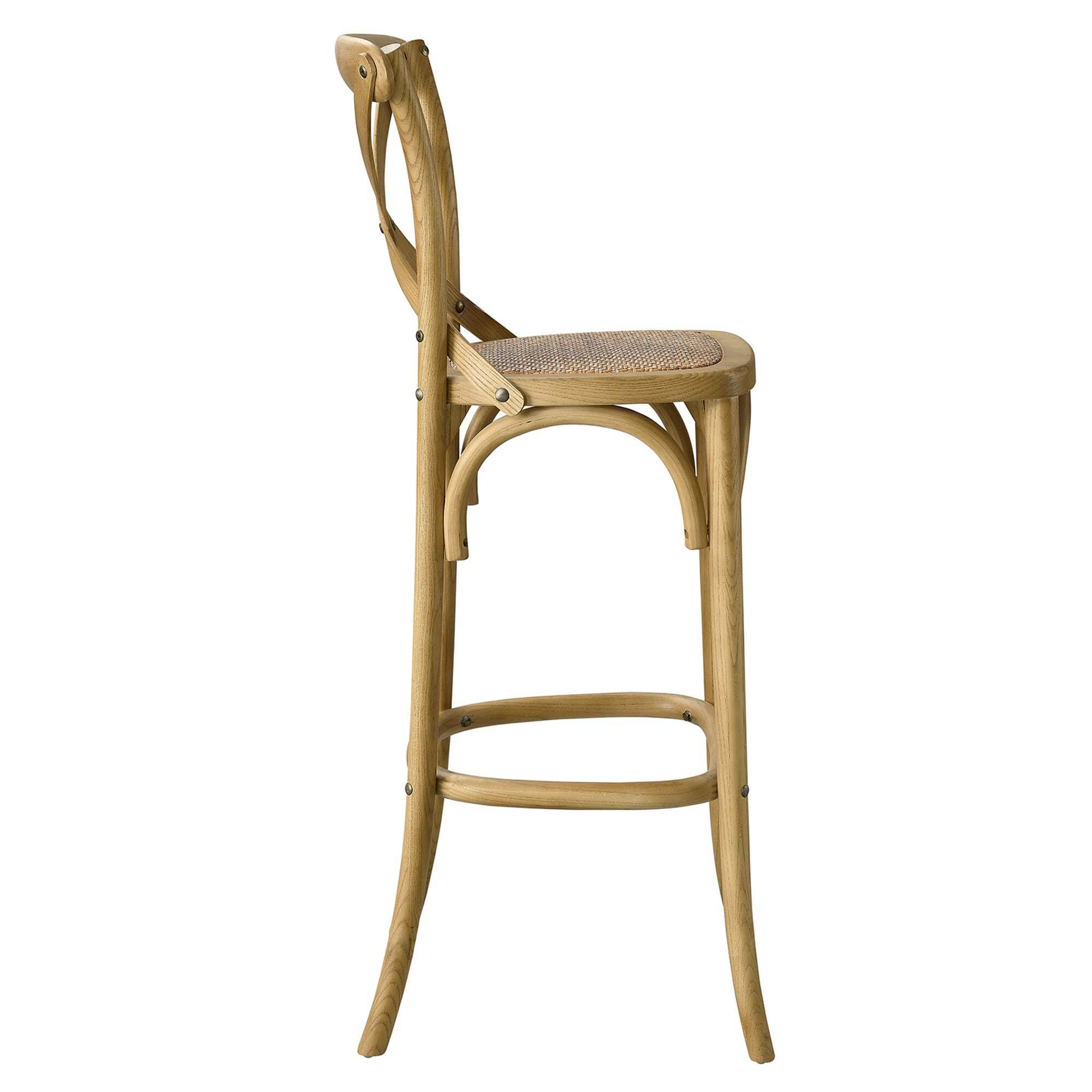 Back. Modway - Gear Bar Stool - Brown.