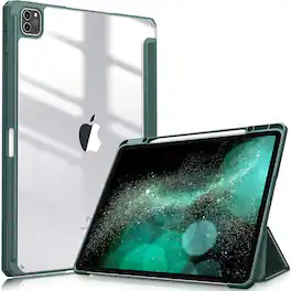 Kitcheniva - Slim Shockproof Stand Case For iPad Pro 12.9 Inch 6th 5th And 4th Generation - Midnight Green