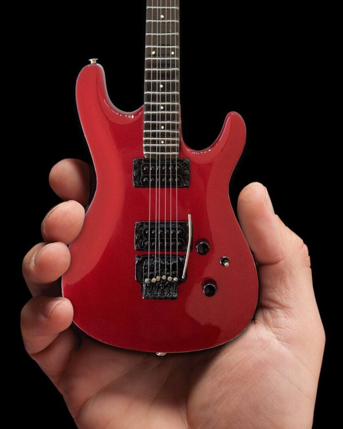 Alt View 1. Axe Heaven - Joe Satriani - Axe Heaven Joe Satriani Signature Candy Apple Red Mini Guitar Replica Collectible - Collectibles - Multicolor.