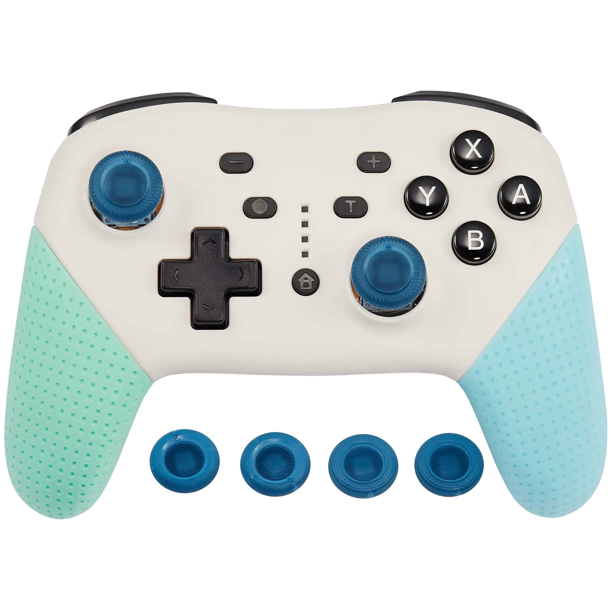 Front. Dobe - DOBE - Wireless Dual-Motor Bluetooth Controller Compatible For Nintendo Switch (Blue/Green) - Blue/Green.