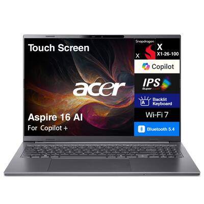 Acer Aspire 16 AI Laptop 16.0 WUXGA (Qualcomm Snapdragon X X1 26 Acer Aspire 16 AI Laptop 16.0 WUXGA (Qualcomm Snapdragon X X1 26