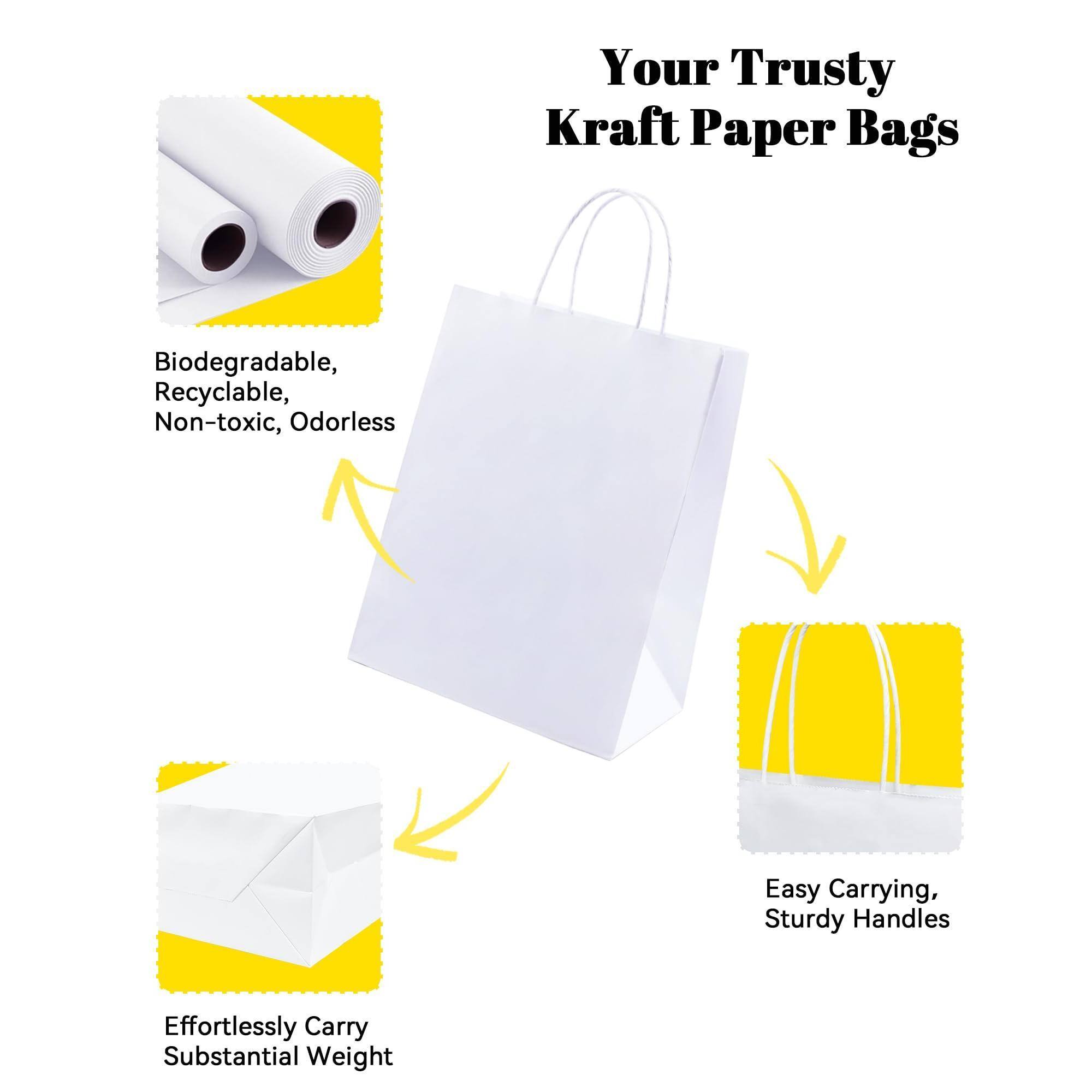 Your Trusty Kraft Paper Bags

- Biodegradable, Recyclable, Non-toxic, Odorless
- Easy Carrying, Sturdy Handles
- Effortlessly Carry Substantial Weight