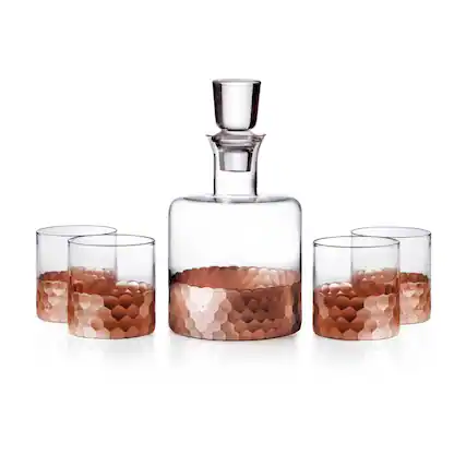 Front. Jay Import - Daphne Copper 5 Pieces Whiskey Set - Copper.