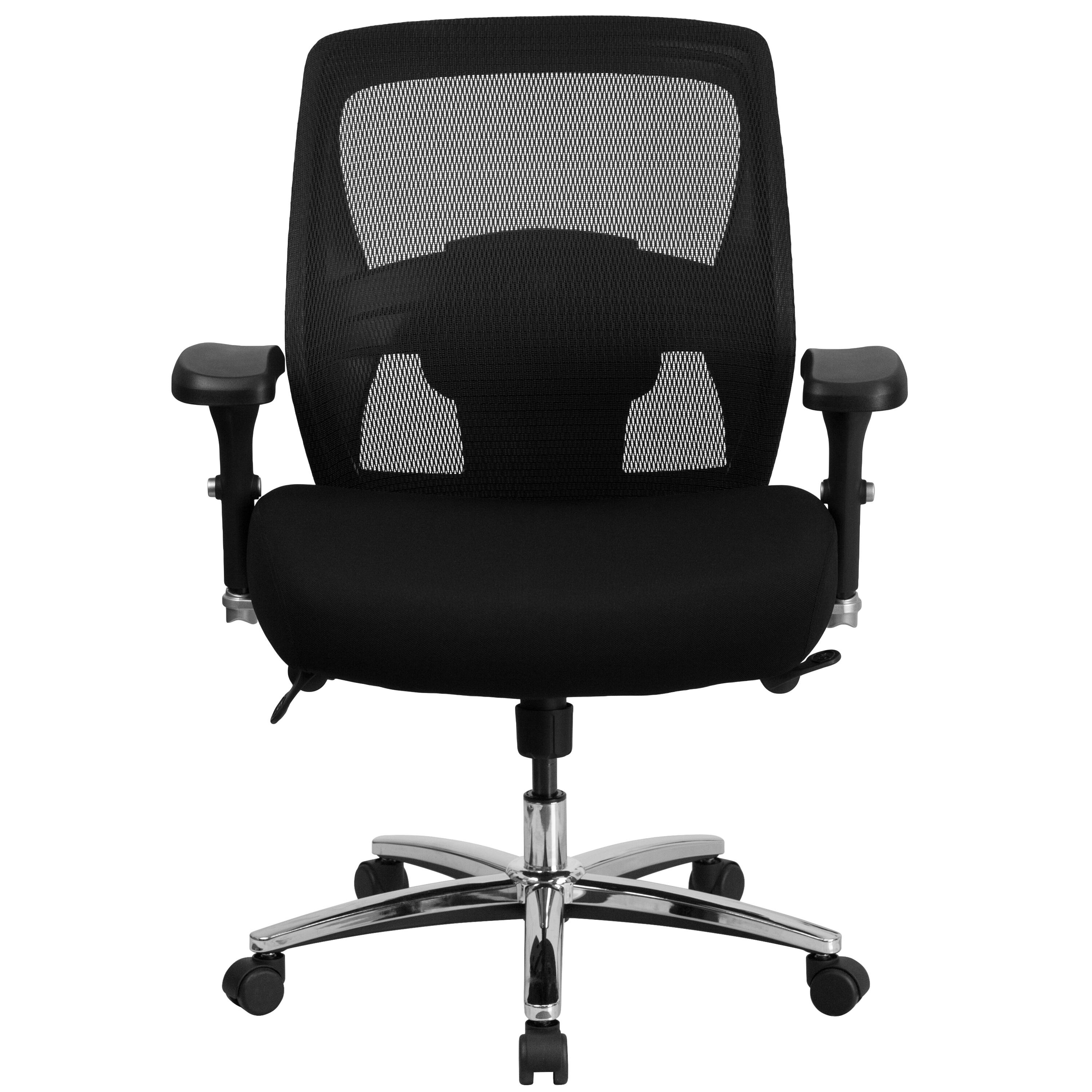Alt View 7. Emma + Oliver - 24/7 Intensive Use Big & Tall 500 lb. Rated Mesh Executive Swivel Ergonomic Office Chair with Ratchet Back - Black.