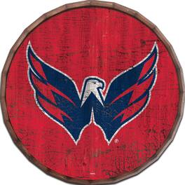 Fan Creations - Washington Capitals 24" Cracked Color Barrel Top Sign - Multicolor