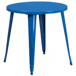 Flash Furniture - Jeffrey Commercial Grade 30" Round Metal Indoor-Outdoor Table - Blue