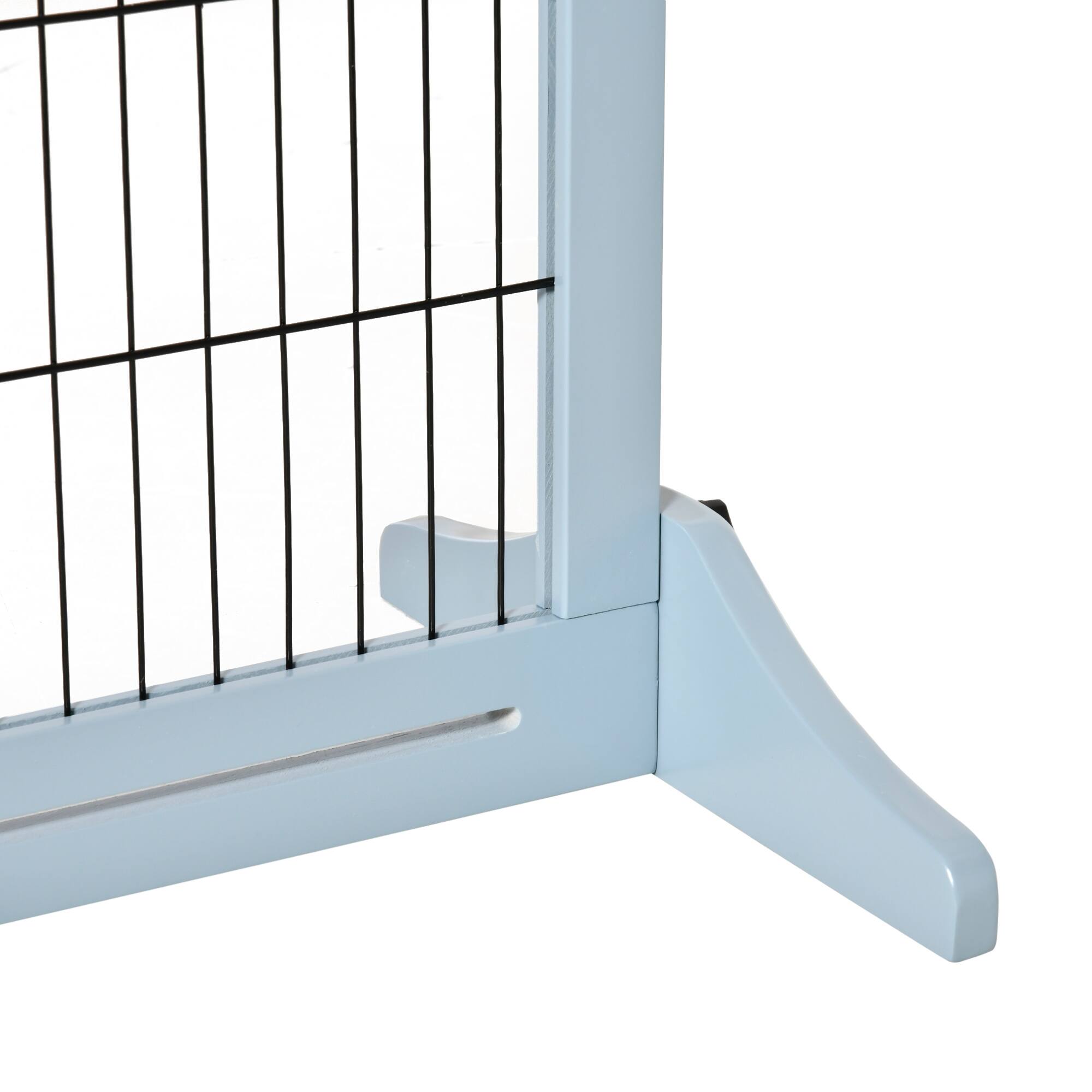 Alt View 7. Pawhut - 72" W x 27.25" H Extra Wide Freestanding Pet Gate, Adjustable Length, Barrier for House, Doorway, Hallway.