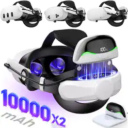 Kitcheniva - Meta Quest 3/3s/2 VR 10000mAh Battery - Assorted