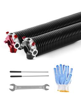 VEVOR - Garage Door Torsion Springs, Pair of 0.234 x 2 x 31 in, 16000 Cycles, Electrophoresis Coated for Replacement - Black