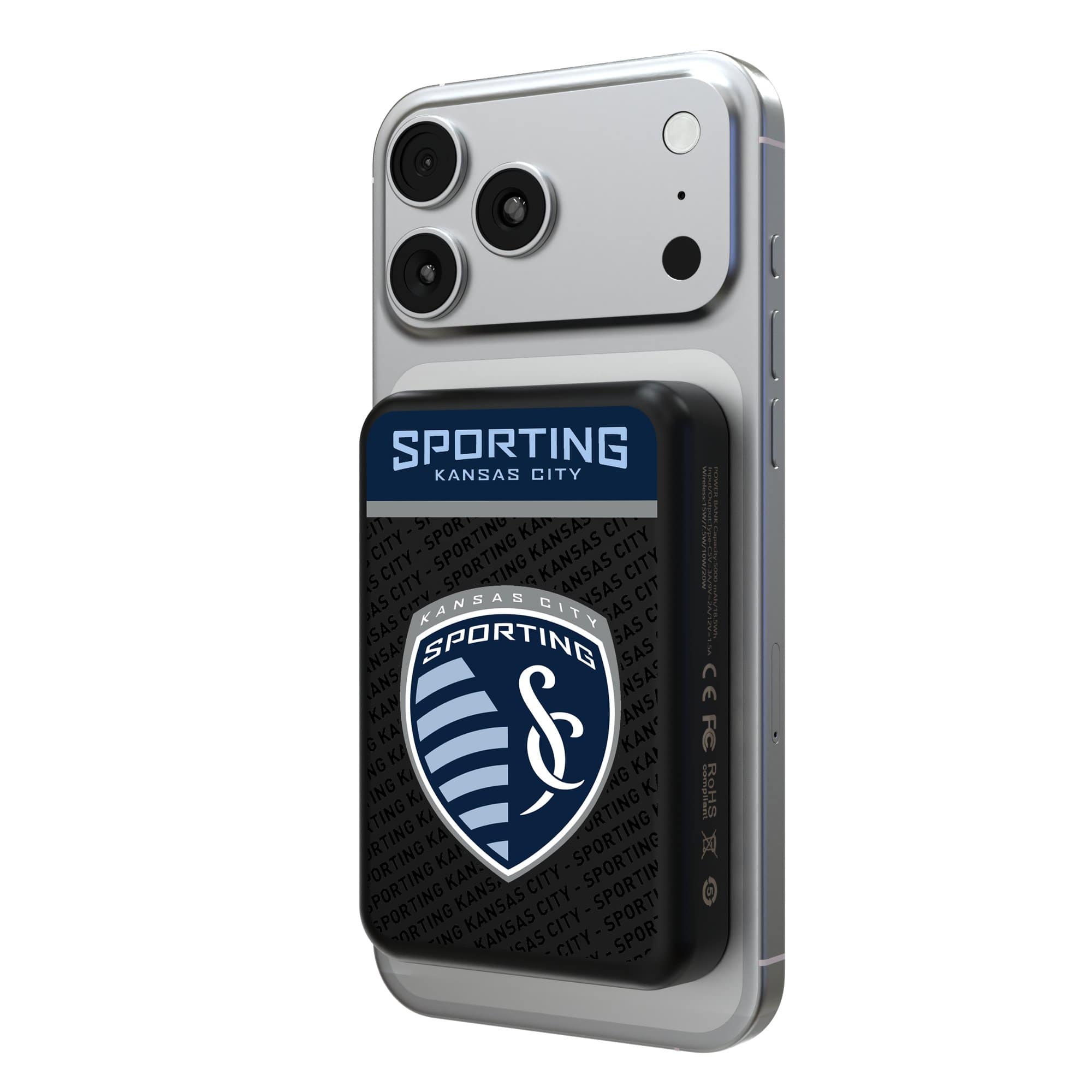 Keyscaper - Sporting Kansas City 5000mAh Wireless Mag Power Bank - Multicolor