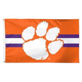 WinCraft - Clemson Tigers 3' x 5' Horizontal Stripe Deluxe Single-Sided Flag - Multicolor