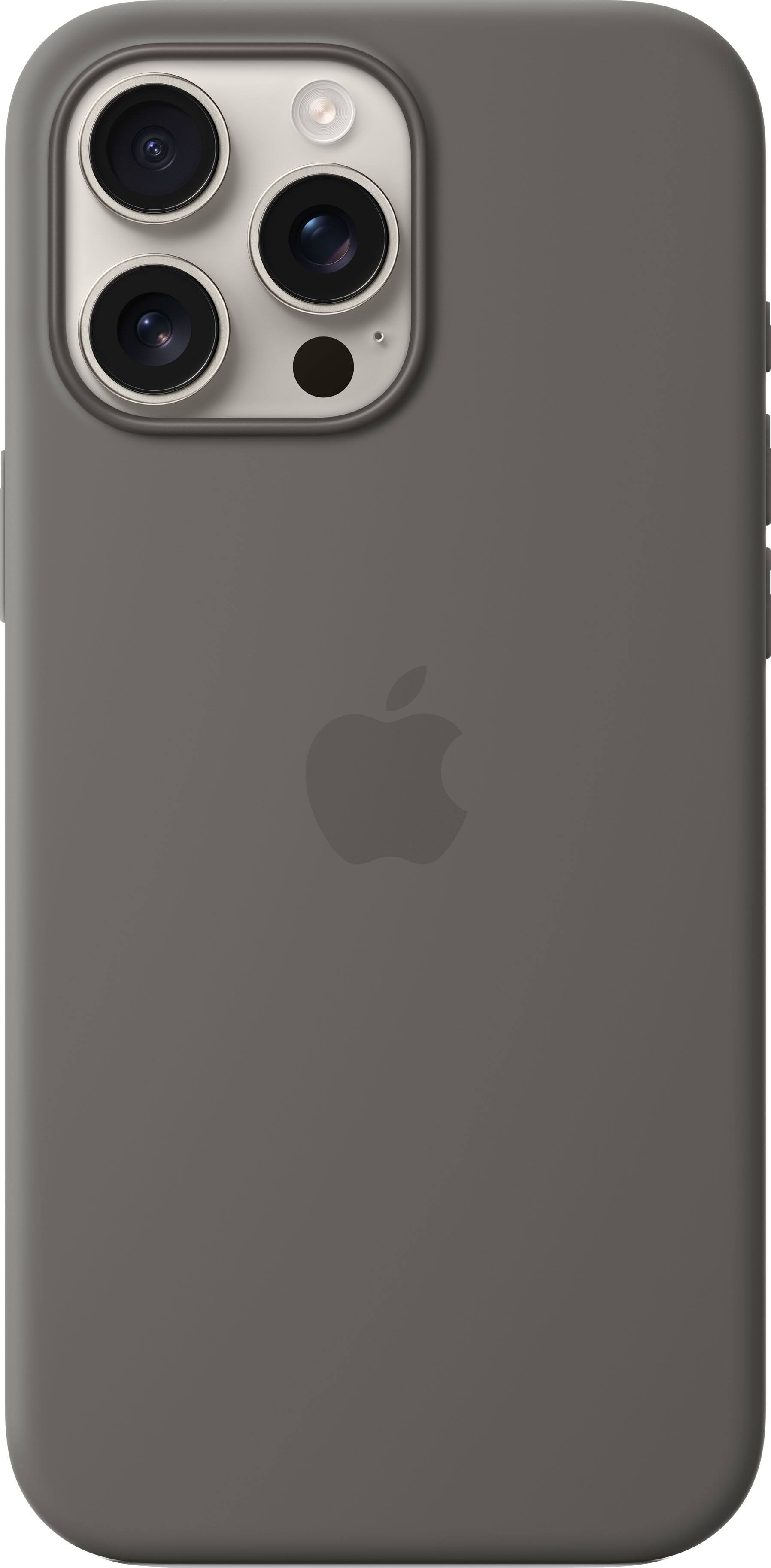 Alt View 11. Apple - iPhone 16 Pro Max Silicone Case with MagSafe - Stone Gray.