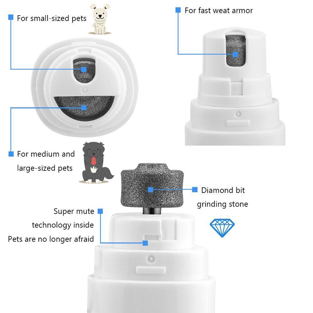 For small-sized pets, For medium and large-sized pets, Super mute technology inside, Pets are no longer afraid, Diamond bit grinding stone