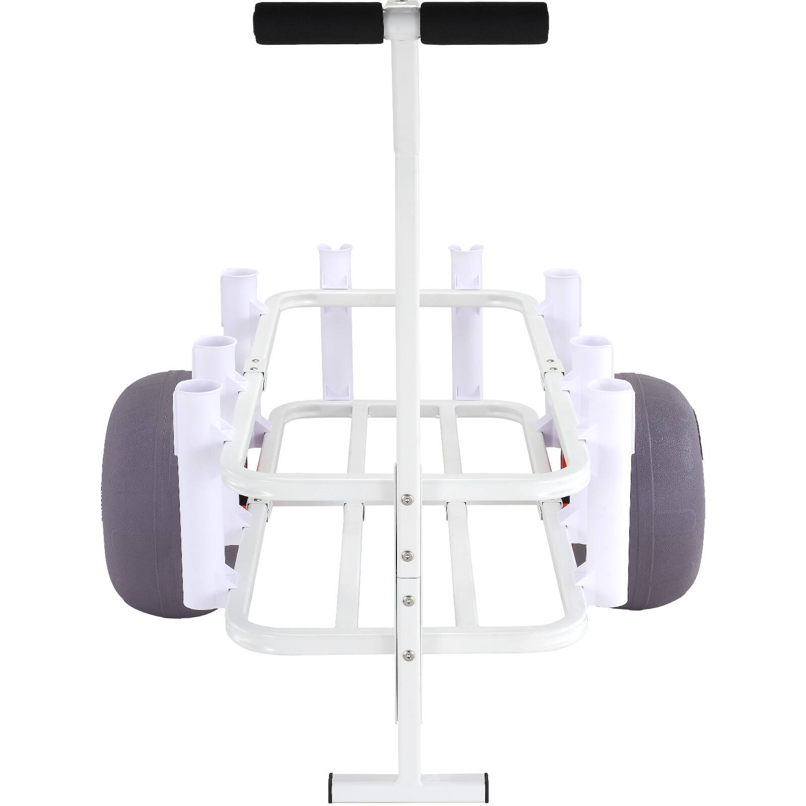 Alt View 5. VEVOR - Beach Fishing Cart, 300 lbs Load Capacity, Fish and Marine Cart with Two 13" Big Wheels PU Balloon Tires for Sand - White.