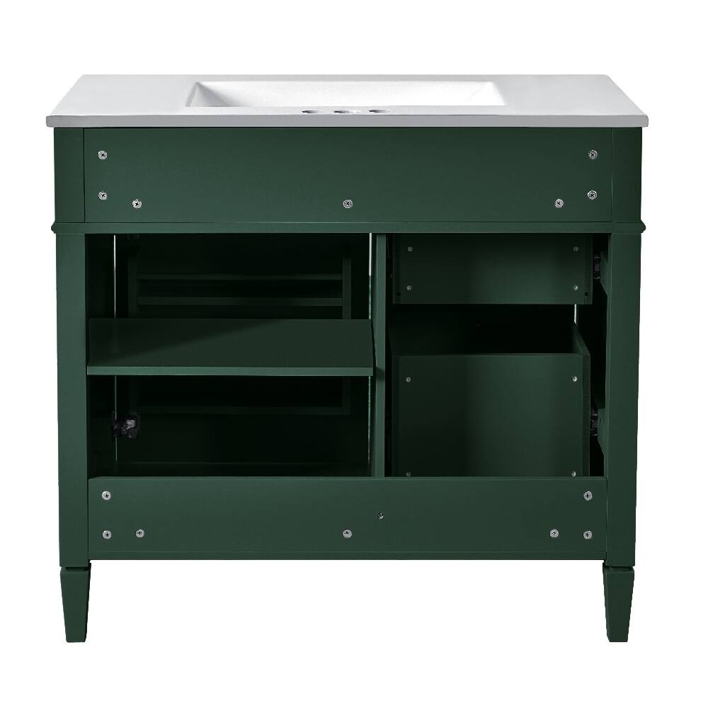 Alt View 10. Loheer - Loheer 36 inch bathroom vanity with sink Green Single Sink Bathroom Vanity - Green.