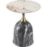 LeisureMod - Modern Bell-Shaped Steel Top Accent Table with Powder Coated Finish for Living Room or Office - Gray