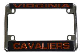 Rico Industries - Virginia Cavaliers Chrome Motorcycle, RV or Trailer License Plate Frame - Multi