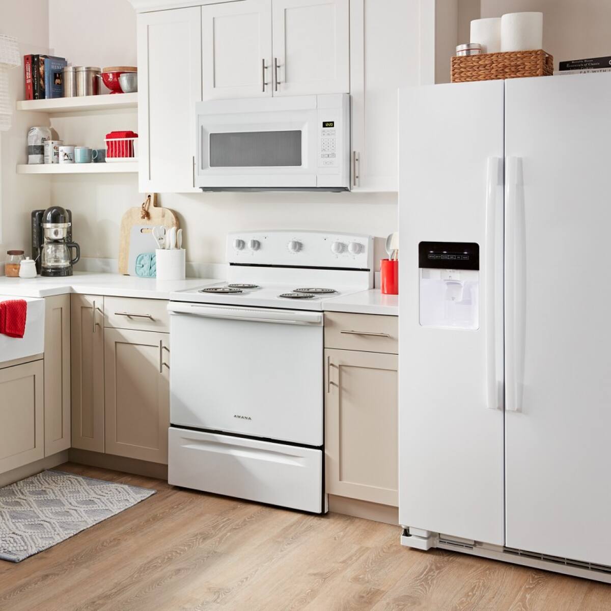 Alt View 7. Amana - Amana - 24.5 Cu. Ft. Side-by-Side Refrigerator with Water and Ice Dispenser - Stainless steel - White.