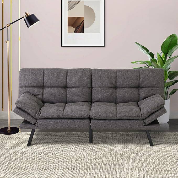 Alt View 2. Dyonery - Dyonery 71-inch sofa, with adjustable backrest and armrests, multiple mode switching, fashionable sofa - Grey.