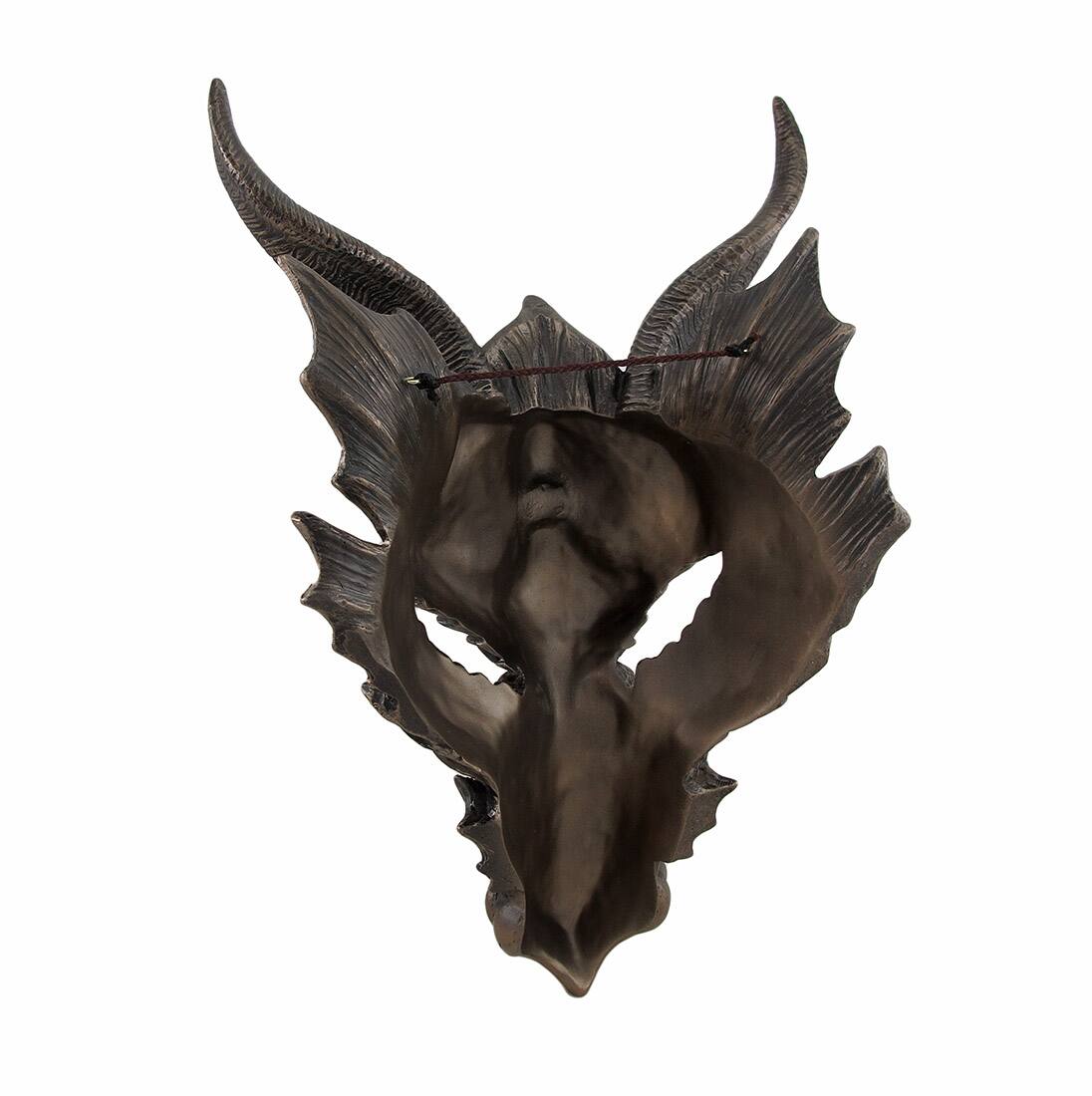 Alt View 3. Veronese Design - Metallic Bronze Finish Dragon Head Wall Mask Medieval Decor - Bronze.