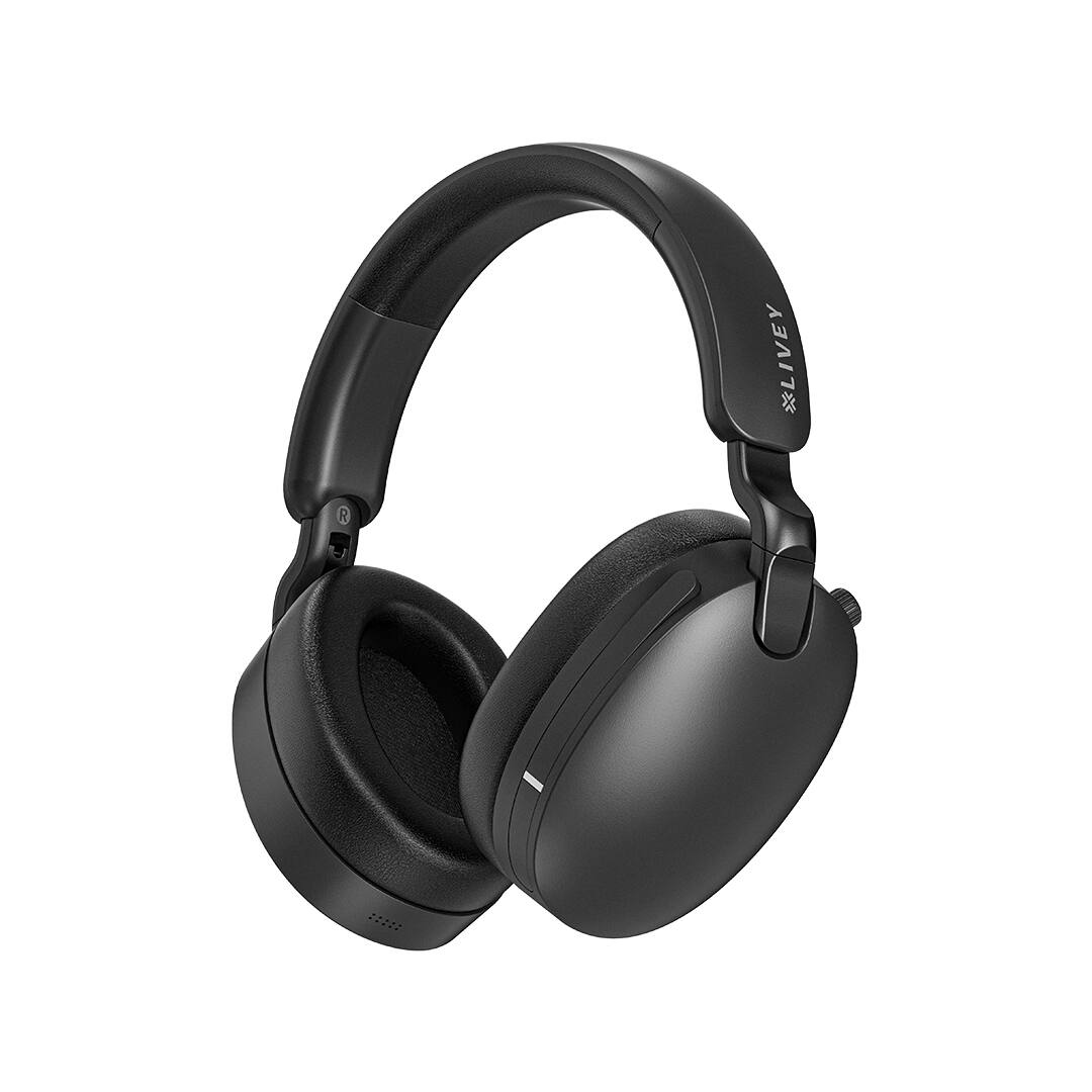 Angle. LIVEY - 950BT Hybrid ANC Wireless Headset with AI Noise Cancellation for Clear Calls.