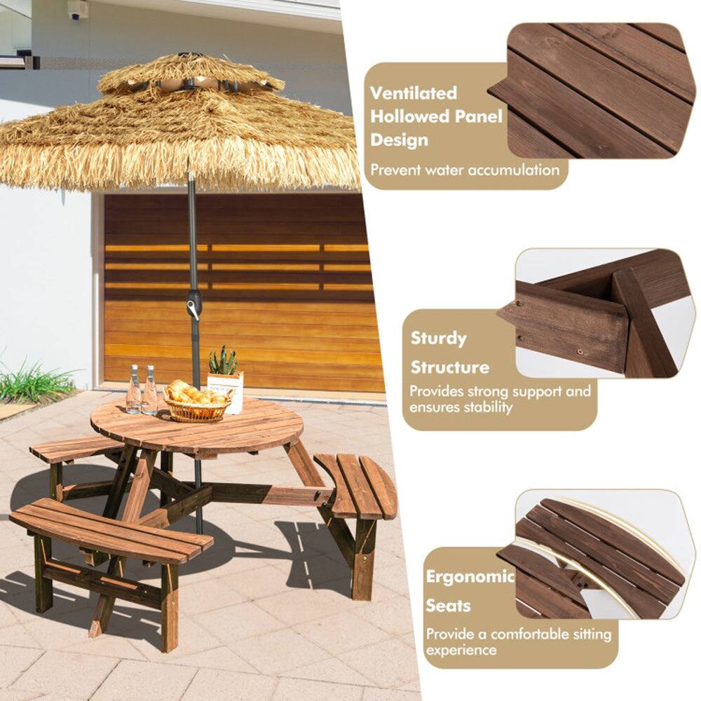 Ventilated Hollowed Panel Design  
Prevent water accumulation  

Sturdy Structure  
Provides strong support and ensures stability  

Ergonomic Seats  
Provide a comfortable sitting experience