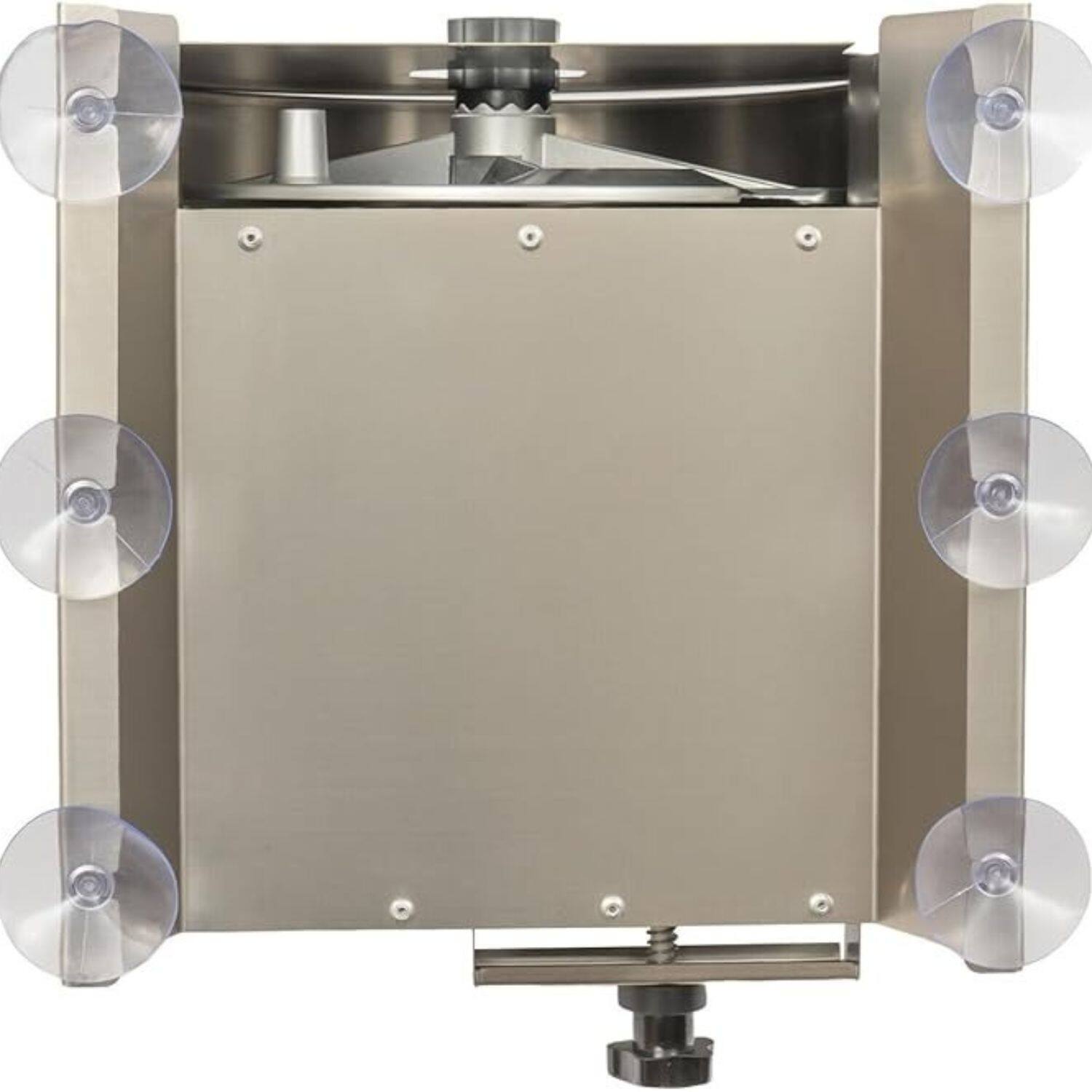 Left. Stock Preferred - Commercial Electric Vegetable Slicer & Cabbage Shredder - Silver.