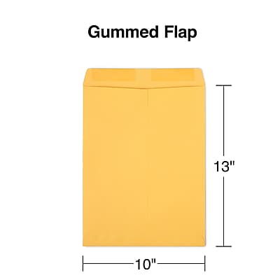 Gummed Flap  
13" x 10"