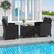 Alt View 4. Costway - 3 PCS Patio Furniture Set with Tempered Glass Coffee Table Washable Cushions - Black.