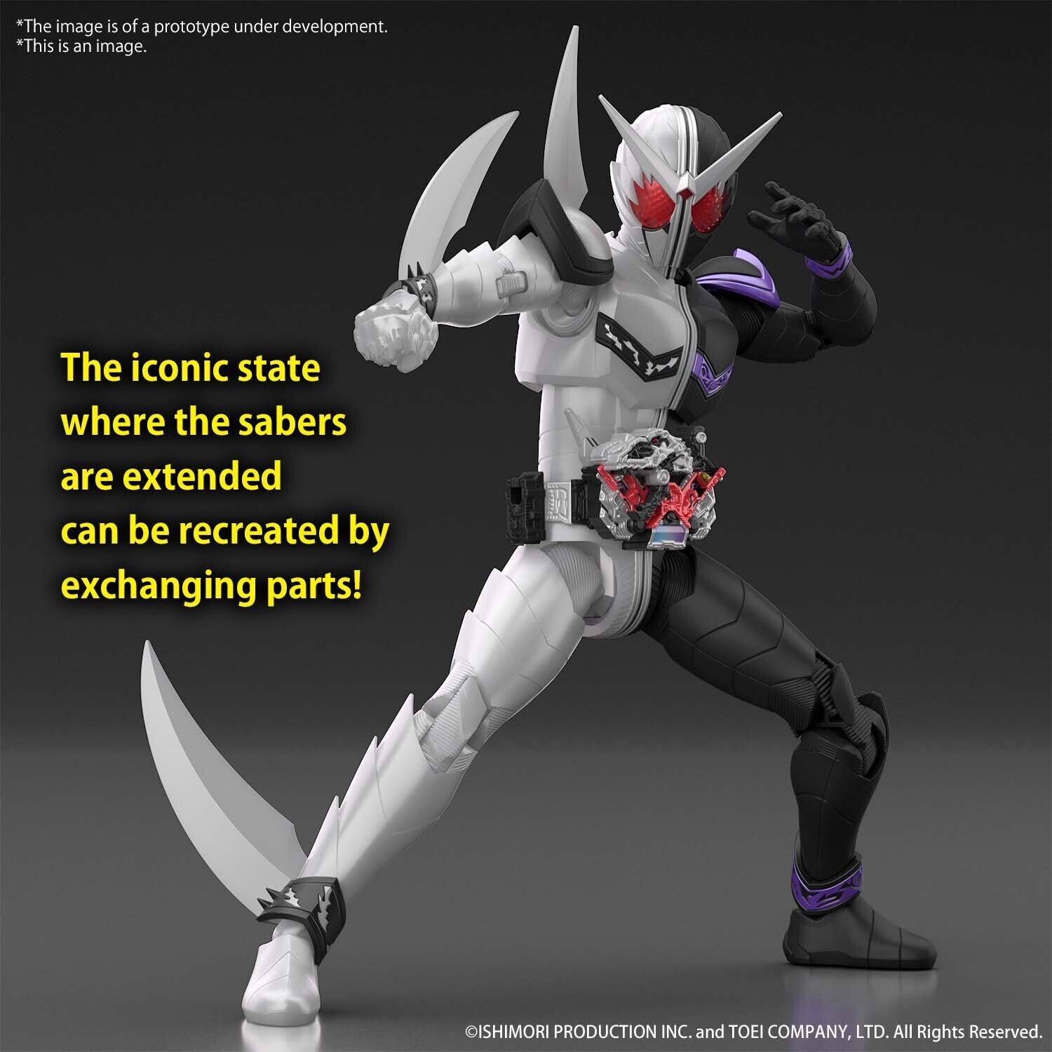 *The image is of a prototype under development.
*This is an image.

The iconic state where the sabers are extended can be recreated by exchanging parts!

©ISHIMORI PRODUCTION INC. and TOEI COMPANY, LTD. All Rights Reserved.