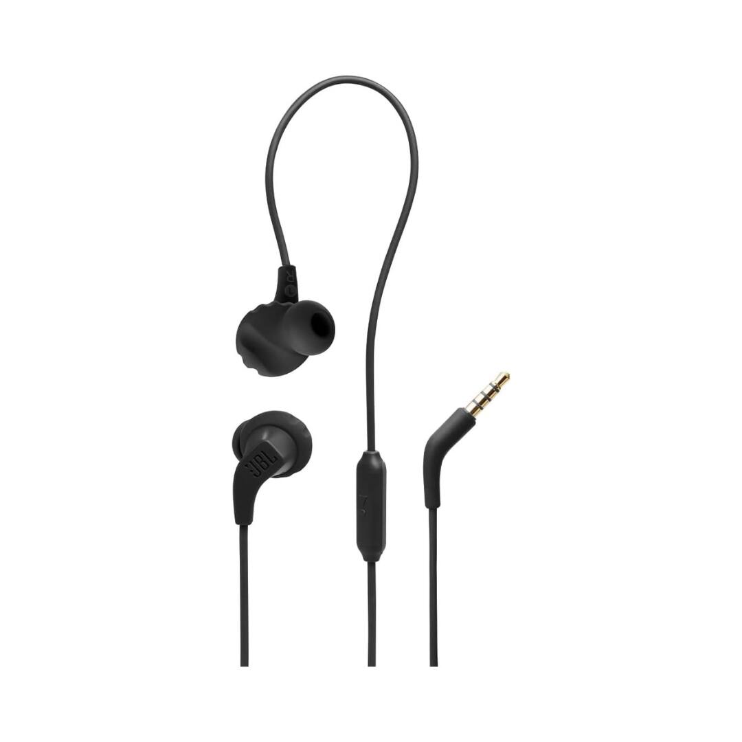 Alt View 2. JBL - JBL Endurance Run 2 Wired Sports In-Ear Headphones with Pure Bass Sound, Waterproof, Black.