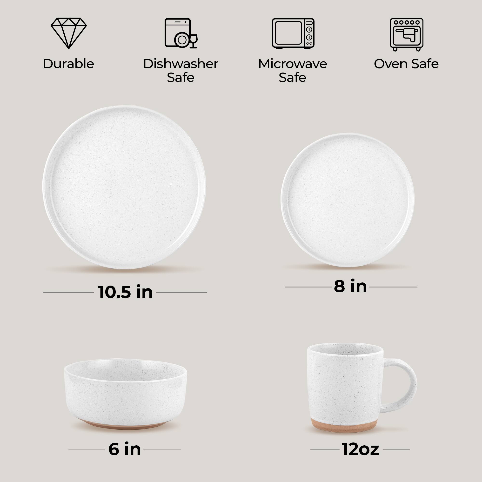 Durable, Dishwasher Safe, Microwave Safe, Oven Safe

10.5 in

8 in

6 in

12 oz