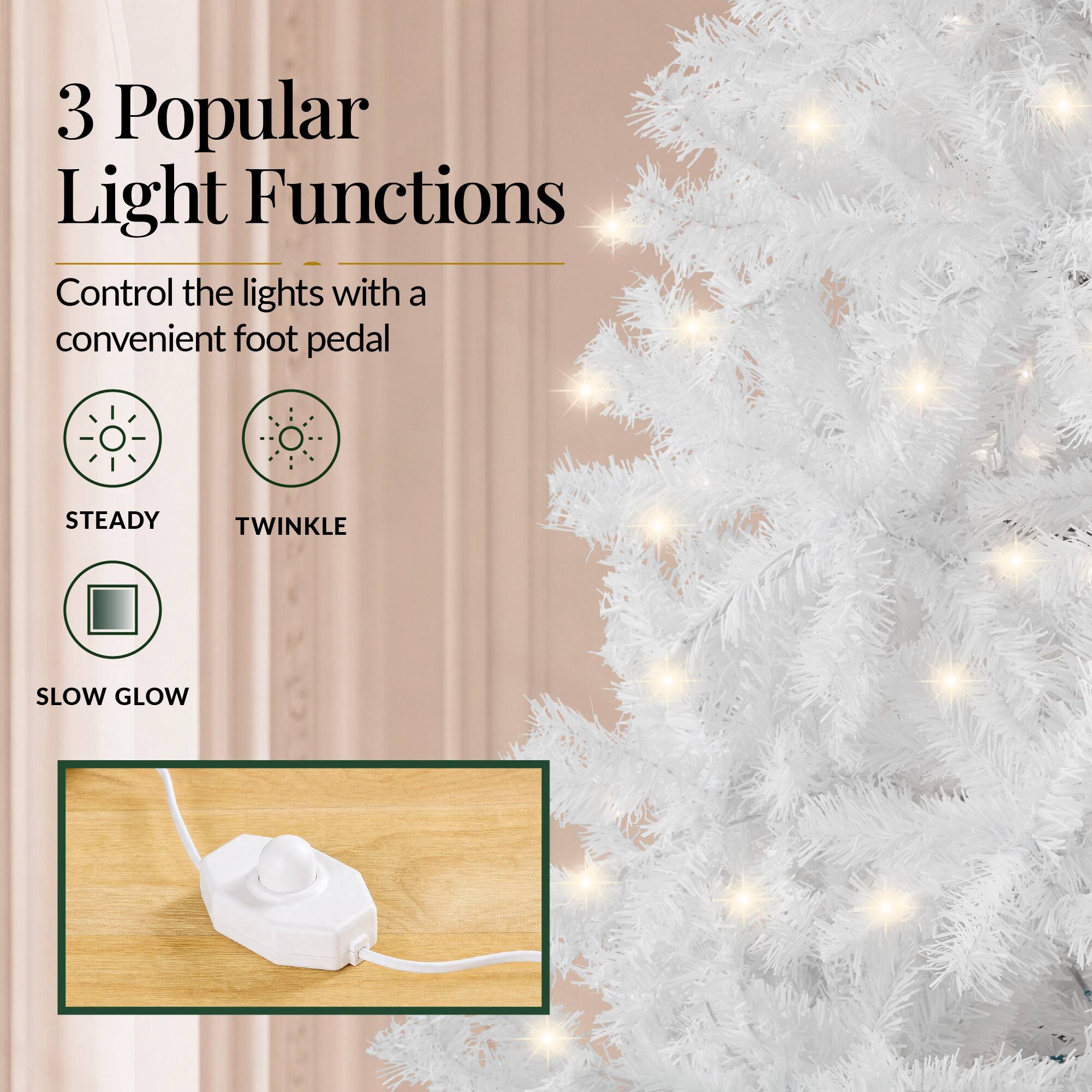 Best Choice Products 6ft White Artificial Christmas Tree with Viral ...