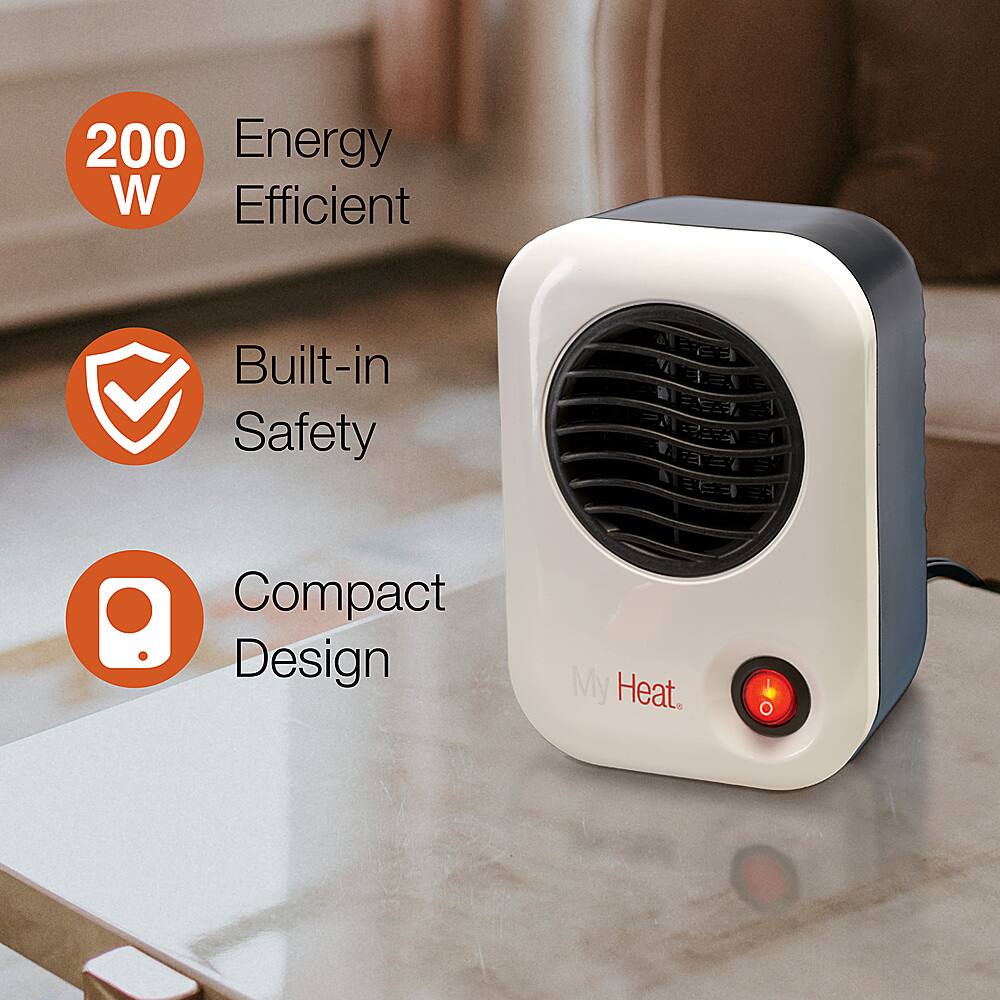 Alt View 12. Lasko - MyHeat Personal Electric Portable Space Heater - White.