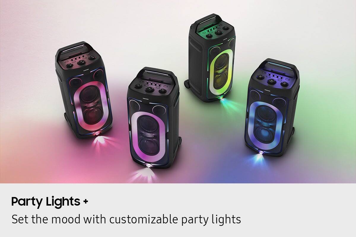 Party Lights +  
Set the mood with customizable party lights