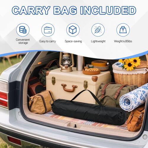CARRY BAG INCLUDED

Convenient storage
Easy to carry
Space-saving
Lightweight
Weight: 4.85lbs
