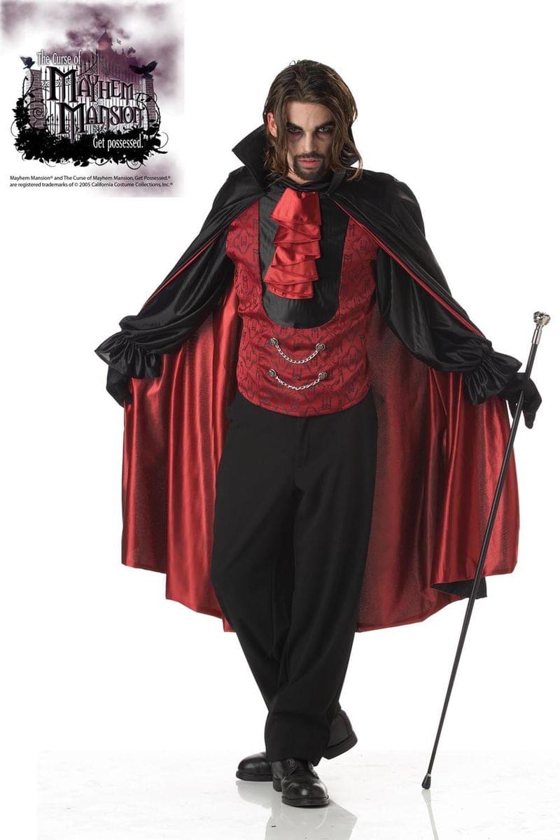 California Costumes - Mayhem Mansion Count Bloodthirst Vampire Costume Adult Large 42-44 - Red price history on PriceWatchPro