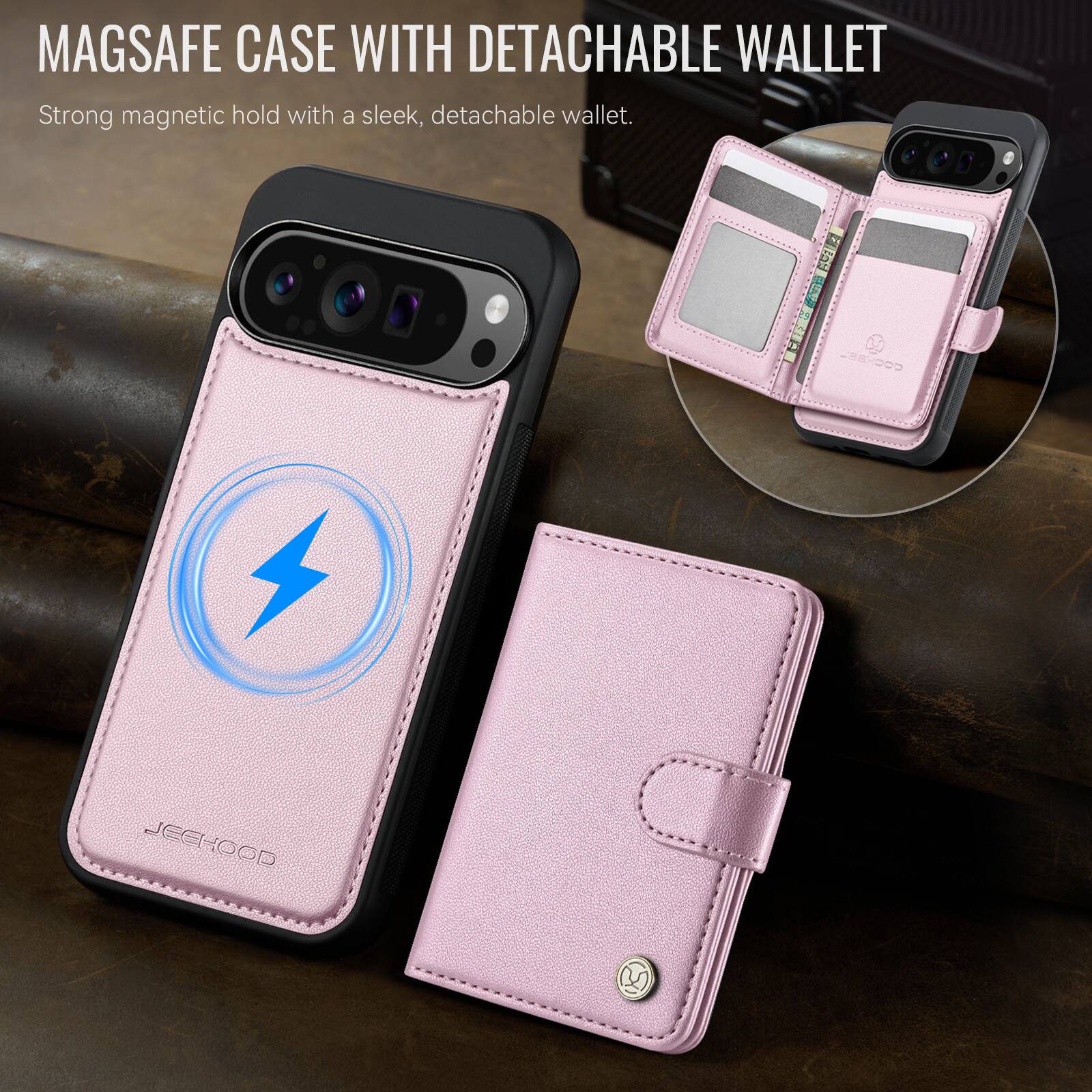 MAGSAFE CASE WITH DETACHABLE WALLET

Strong magnetic hold with a sleek, detachable wallet.