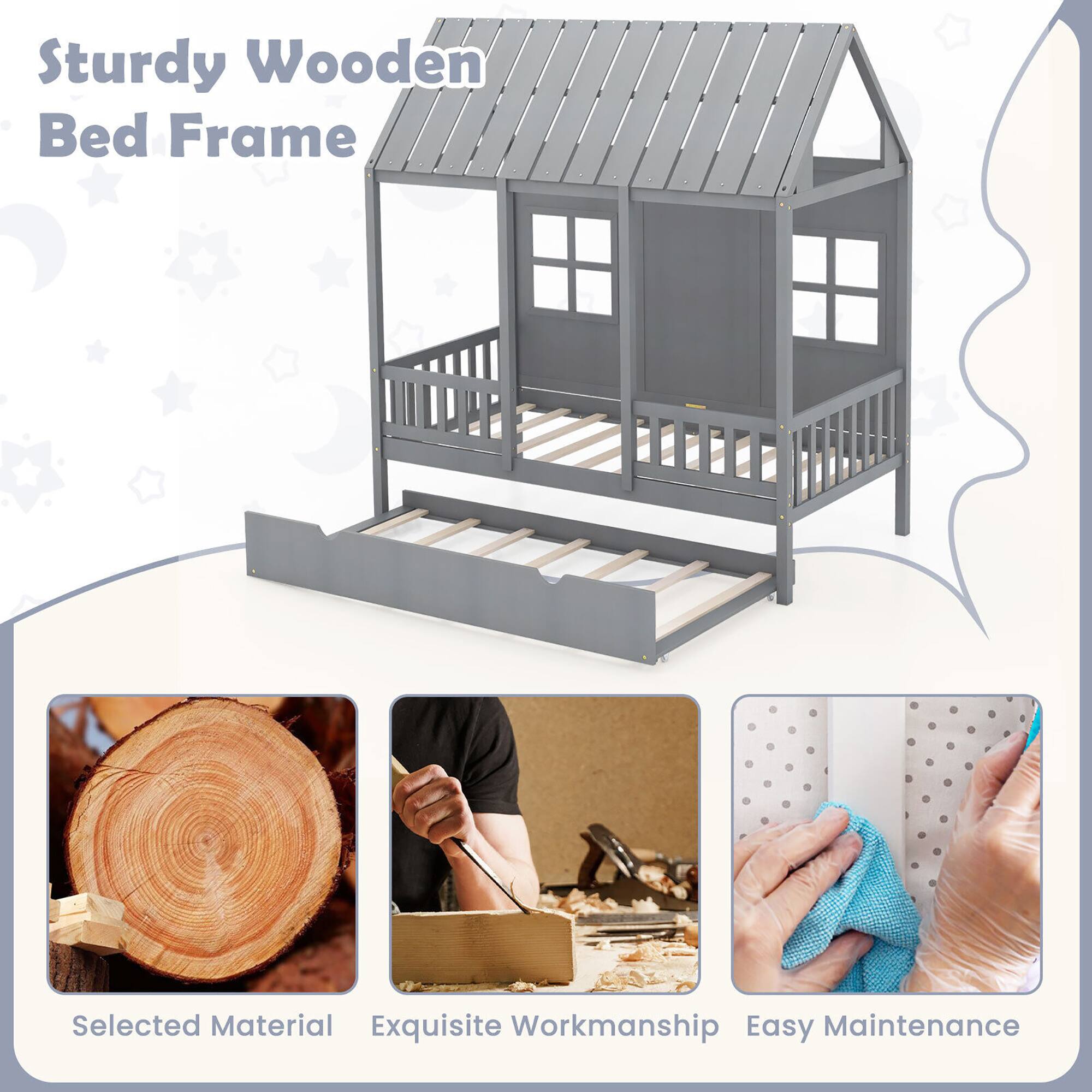 Sturdy Wooden Bed Frame

Selected Material  
Exquisite Workmanship  
Easy Maintenance
