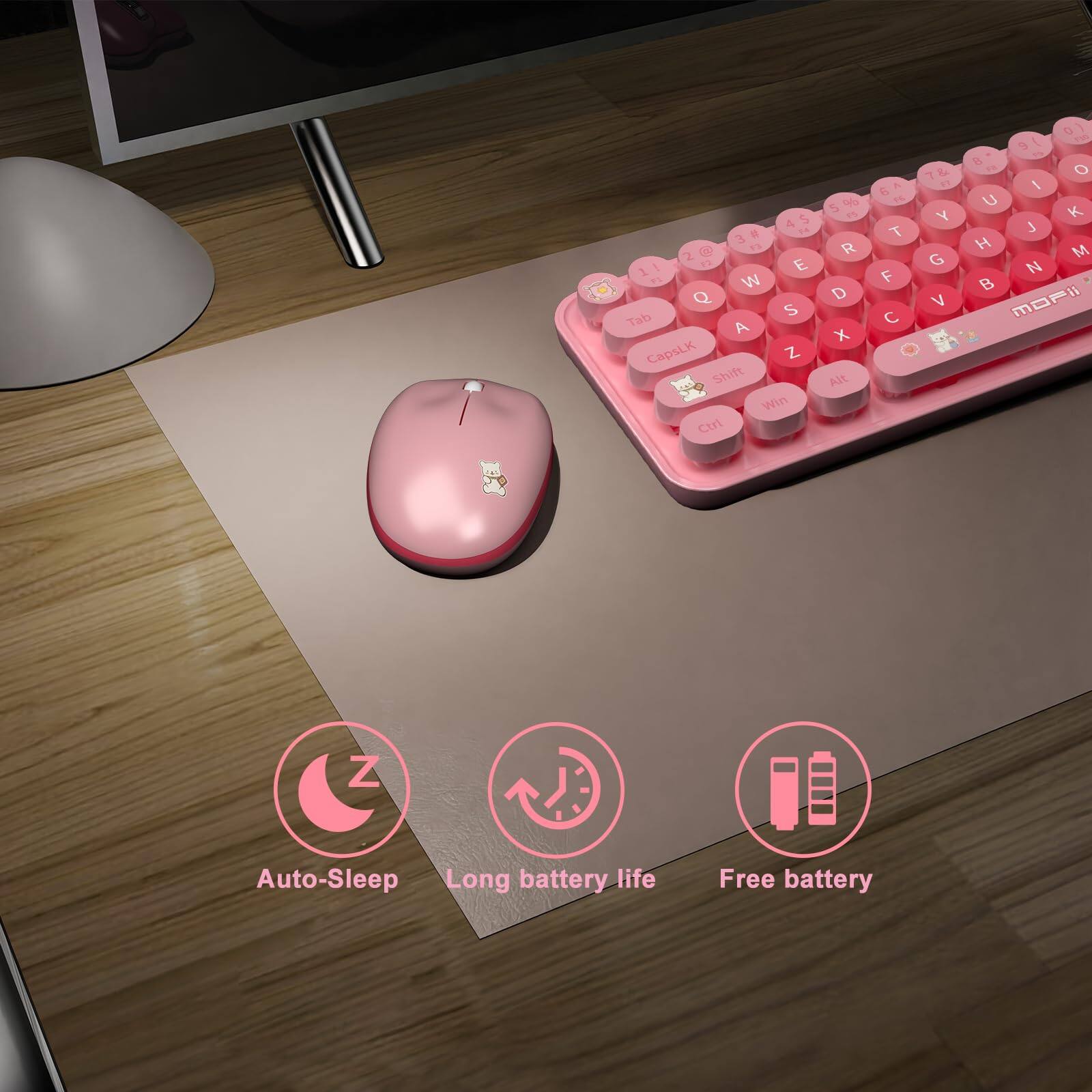 Auto-Sleep  
Long battery life  
Free battery