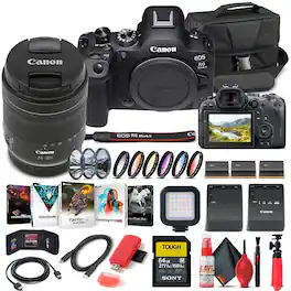 Canon - EOS R6 Mark II Mirrorless Camera with 24-105mm f/4-7.1 Lens 5666C018 - Advanced Bundle