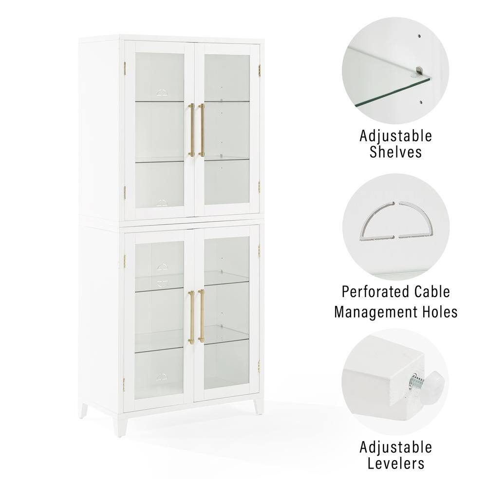 Adjustable Shelves, Perforated Cable Management Holes, Adjustable Levelers