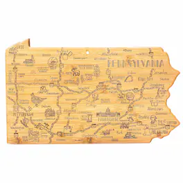 Totally Bamboo - Destination Pennsylvania Cutting Board, 16" x 9-3/4"