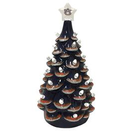 Santa's Workshop - Auburn Tigers 14'' Ceramic Tree - Blue